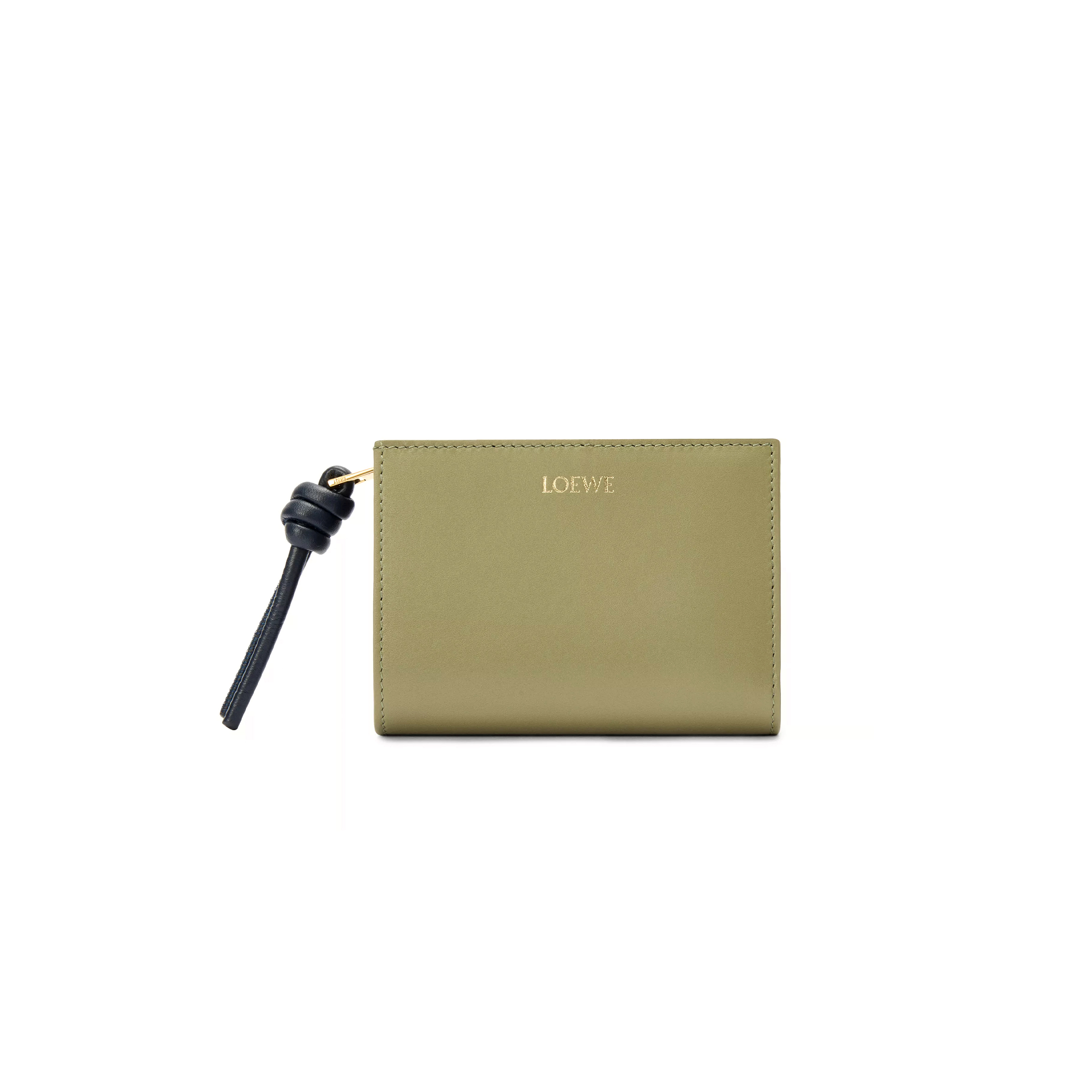 LOEWE KNOT COMPACT WALLET IN SHINY NAPPA CALFSKIN CEM1NCWX01 (11.4*8.5*3cm)